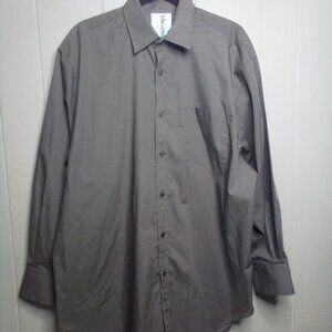 Collusion Button Up Shirt M Long Sleeve Tan Brown